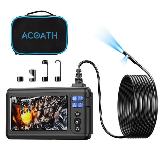 Borescope Camera With Light Endoscope Camera With 1920P HD Inspection And 8 Adjustable LED Lights, 16.4ft Semi-Rigid Snake Camera For Tight Spaces