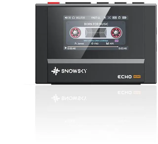 Alt view image 2 of 7 - 136G MP3 Player with Bluetooth, SnowSky/ Echo MINI Music Player 15Hours Playback, Independent Volume Control with 3.5mm/4.4mm Headphones Outputs, up to 256GB(Black)