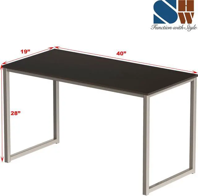 Alt view image 3 of 7 - Mission 40-Inch Home Office Computer Desk, Walnut