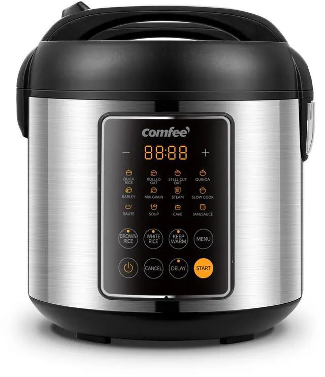 Main image of Rice Cooker, 14-in-1 Stainless Steel Multi Cooker, Slow Cooker, Steamer, Sauté, and Warmer, 5.3 QT, 20 Cups Cooked (10 Cups Uncooked), Brown Rice, Quinoa and Oatmeal