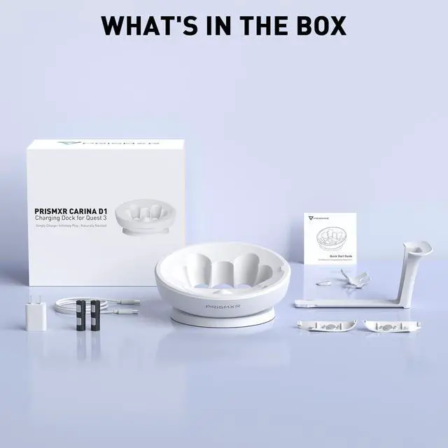 Alt view image 6 of 6 - Carina D1 Fast Charging Dock Compatible with Meta Quest 3 & Controllers, Charging Station No-Beeping (20251027 Model)