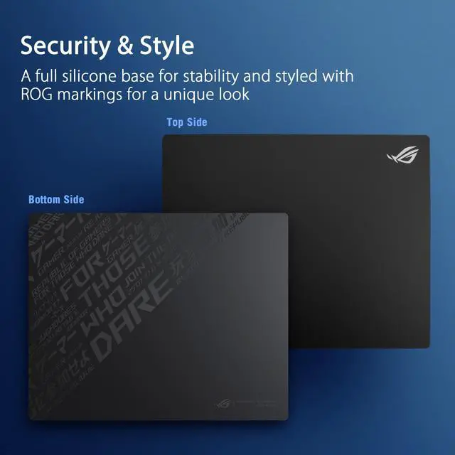 Alt view image 6 of 6 - ROG Moonstone Ace L Glass Gaming Mouse Pad 19.7 x 15.7, Ultra-Smooth Matte Tempered Glass for Quiet Ultrafast Glides, Impact/Scratch Resistant, Easy to Clean, Anti-Slip Silicone Base - Black