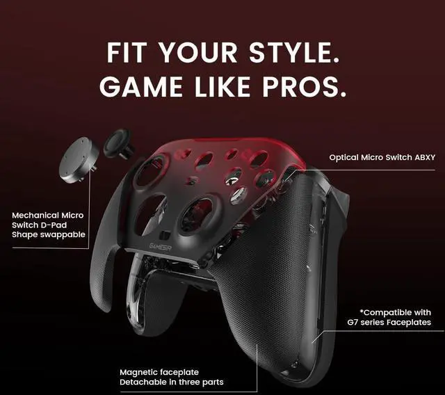 Alt view image 7 of 7 - G7 Pro Wired Controller for Xbox Series X|S, Xbox One, Wireless Gamepad for PC&Android with TMR Sticks, Hall Effect Analog Triggers, 1000Hz Polling Rate, 3.5mm Audio Jack - Black