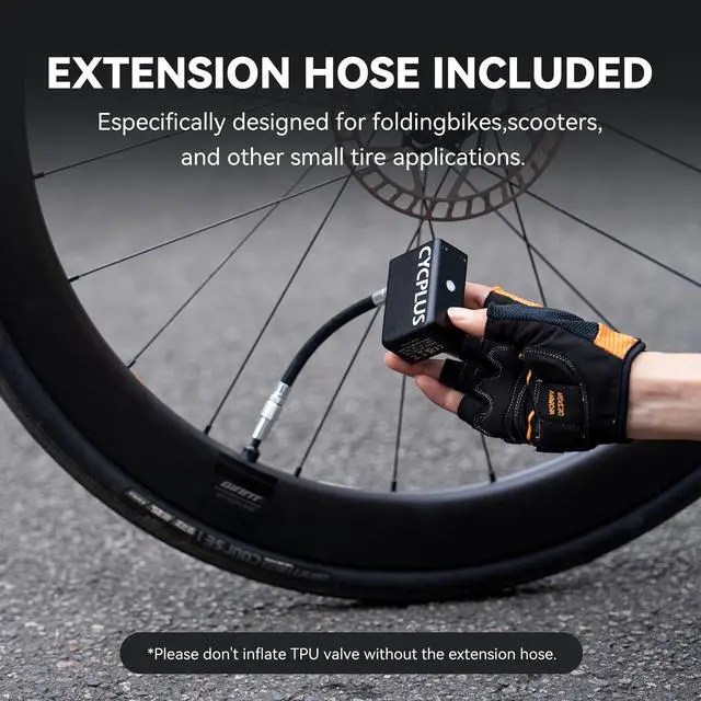 Alt view image 5 of 7 - AS2 Tiny Pump Bike Pump Portable Ultra-Mini 100PSI Electric Bicycle Pump Type-C Rechargeable Battery, No Pressure Display(Black)