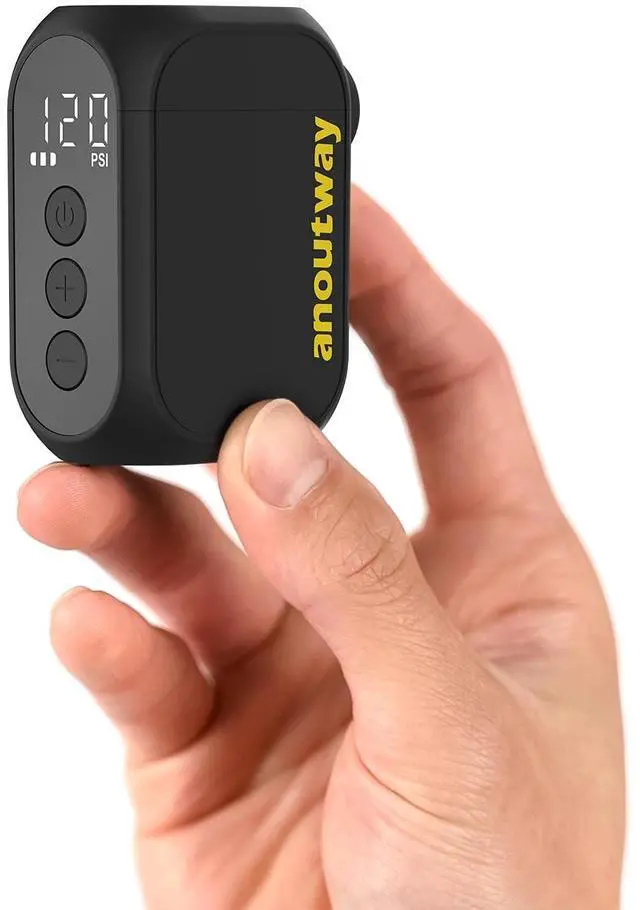 Main image of Tiny Pump Bike Pump with Gauge Portable Ultra-Mini 120PSI Electric Bicycle Pump Type-C Rechargeable BatteryAuto Stop, with Presta and Schrader Valve AT1PRO