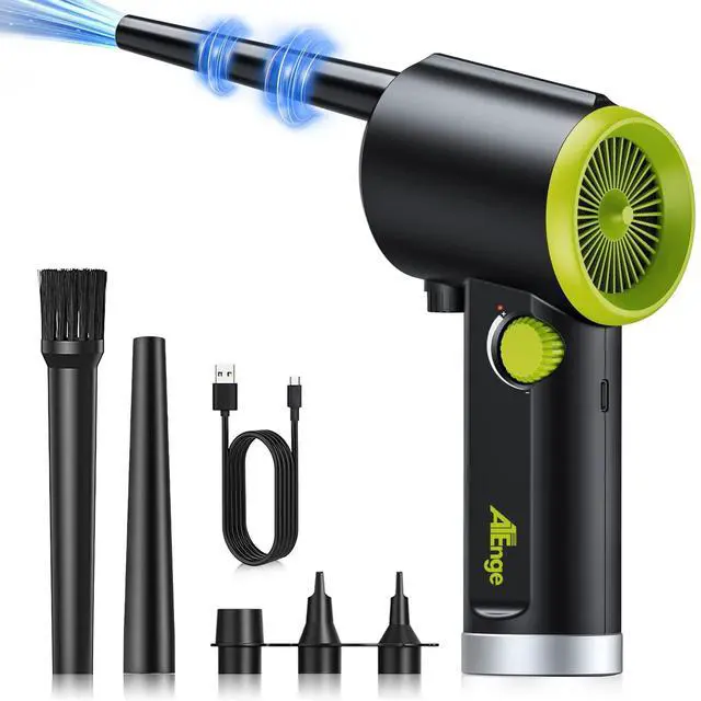 Main image of Compressed Air Duster, Electric Air Duster, Handheld Cordless Air Duster, Stepless Speed Motor, 6000mAh Rechargeable Air Blower, Type-C Fast Charge, for Computer, Keyboard, Pet House