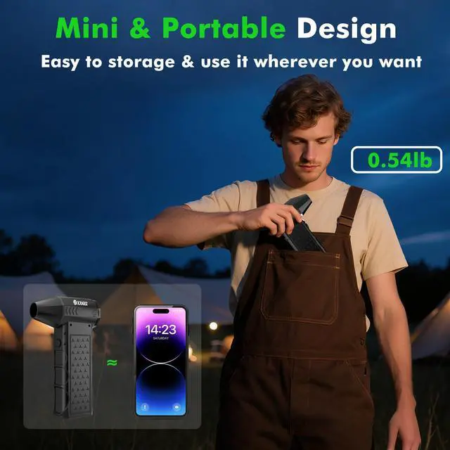 Alt view image 5 of 7 - Compressed Air Duster,130000RPM Electric Air Duster,Mini Blower 4 Gears Star Design, Portable Dust Blower, Hand Held Jet Fan for PC, Keyboard, Car,Leaves, Snow, Barbecue, Computer Host, Camera