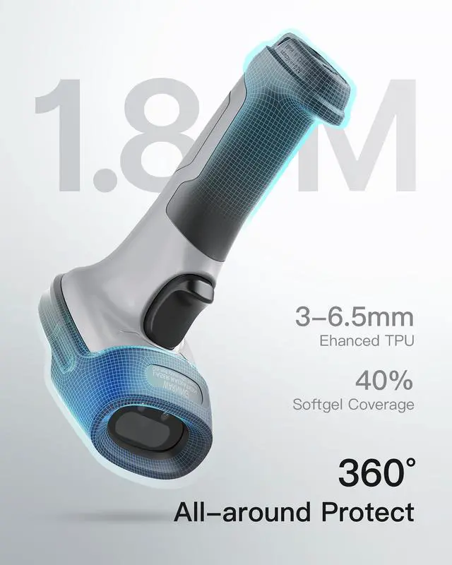 Alt view image 3 of 7 - Bluetooth Barcode Scanner, 1 Charge 180 Days Standby, 35m Range, Automatic Fast and Precise scanning, BCST-70