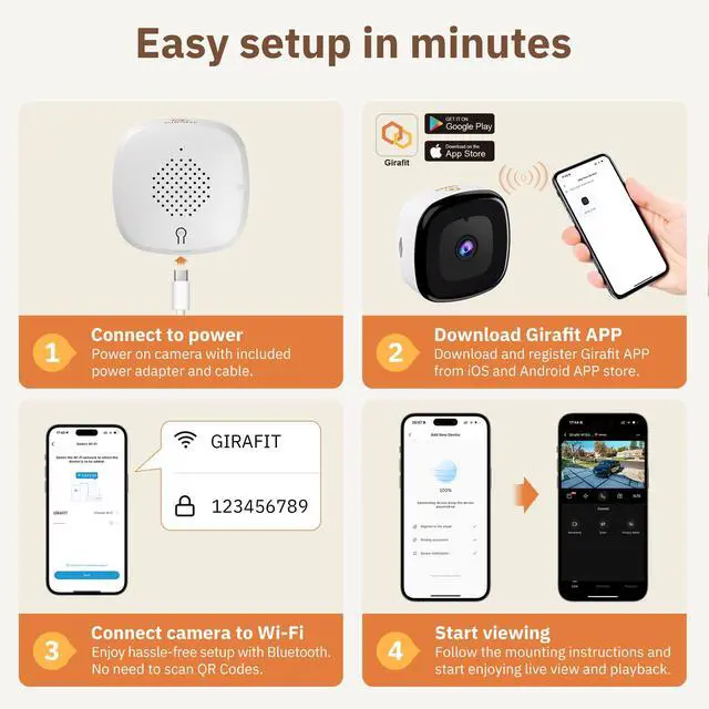 Alt view image 5 of 5 - 3MP 2K Window Camera,2.4GHz & 5GHz WiFi Indoor Cameras for Home Security with ChroMax Al Color Night Vision,Person & Motion Detection,24/7 Recording,Easy & Quick Install