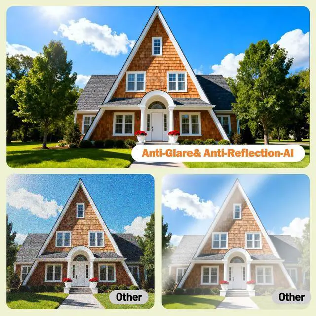 Alt view image 3 of 6 - 2 Pack No-Drill Window Camera, 5GHz & 2.4GHz WiFi 2K Outdoor Monitoring Thru Glass, Anti-Glare Full Color Night Vision, Window Mounted Security Camera for Home Security, Works with Alexa