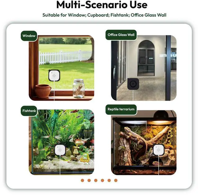 Alt view image 4 of 5 - 2K Window Camera, 2.4G WiFi Smart Window Security Camera with AI Motion Detection,Full-Color Night Vision, 911 Emergency Support,US Cloud Storage, 24/7 Recording,Easy & Quick Install