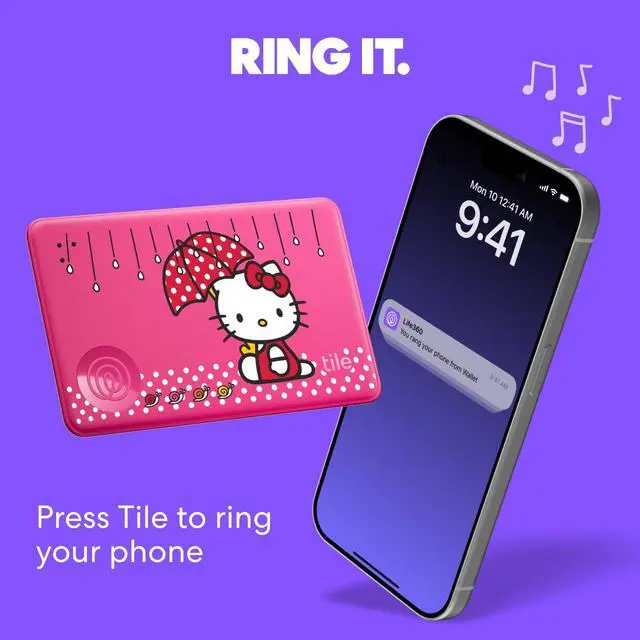 Alt view image 4 of 7 - by Life360 Starter Pack - Bluetooth Trackers and Item Finders for Keys, Wallets & More. Both iOS and Android Compatible. Phone Finder. 2-Pack, Mate/Slim ( x Hello Kitty: Rainy Day Adventures)