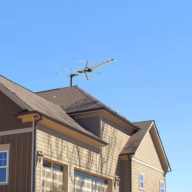 Alt view image 5 of 7 - Yagi Satellite HD TV Antenna up to 200 Mile Long Range, Attic or Roof Mount Digital OTA TV Antenna for 4K Supports 4 TVs Installation Kit & Mounting Pole, Radio/FM Antenna