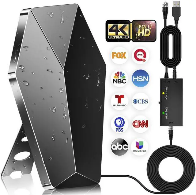 Main image of 2026 Upgraded Strongest Digital TV Antenna, 3200+ Miles Range TV Antenna for Smart TVs, Indoor/Outdoor HDTV Antenna for Local Channels with Amplified Signal Booster Supports 4K 8K 1080p-38 FT Cable