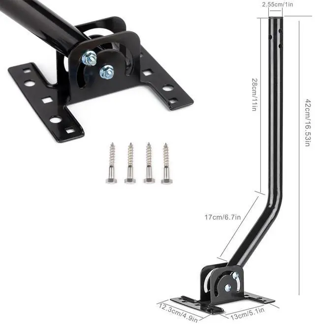 Alt view image 6 of 6 - PBD Digital Outdoor TV Antenna, 150 Miles Range, 360° Rotating Directional Motor with Remote Control, Dual TV Support, Mounting Pole, 40FT RG6 Cable, UHF/VHF Reception