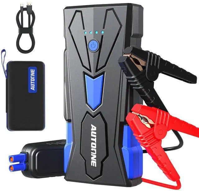 Main image of 6000A Car Battery Jump Starter Up to All Gas & 12L Diesel Engine, Car Battery Jumper Starter Portable 12V Jump Box with USB Output, Storage Case, LED Flashlight