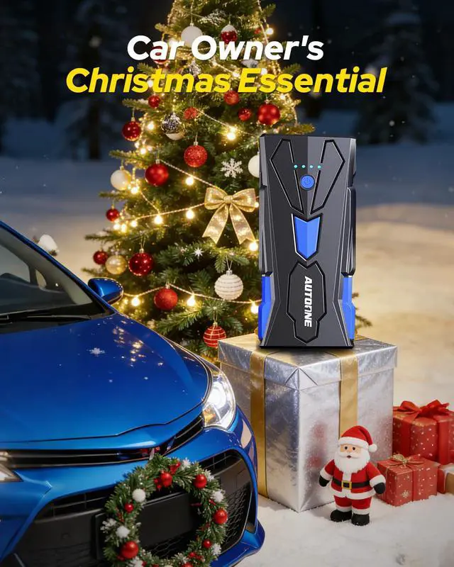 Alt view image 2 of 7 - 6000A Car Battery Jump Starter Up to All Gas & 12L Diesel Engine, Car Battery Jumper Starter Portable 12V Jump Box with USB Output, Storage Case, LED Flashlight