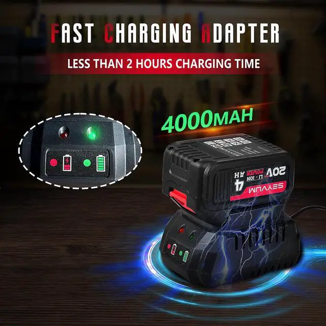 Alt view image 3 of 7 - Impact Wrench,1/2" Impact Gun, Power Impact Driver Max Torque 320 Ft-lbs (430N.m), Cordless Impact Wrench with 20V Brushless Motor, 4.0Ah Li-ion Battery with Fast Charger, 4 Pcs Impact Sockets