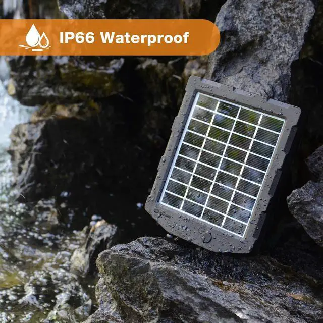 Alt view image 3 of 6 - Trail Camera Solar Panel, Solar Battery Charger Kit 12V/1A 6V/1.5A with Build-in 2000mAH Rechargeable Lithium Battery IP66 Waterproof Hunting Accessory