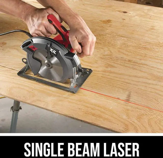 Alt view image 3 of 7 - 15 Amp 7-1/4 Inch Circular Saw with Single Beam Laser Guide - 5280-01