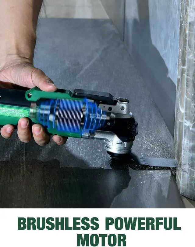 Alt view image 7 of 7 - 20V Cordless Oscillating Tool Kit with 26-Pcs Accessories, Max 21000 OPM, 6 Variable Speed & 3° Oscillating Angle, Battery Powered Oscillating Multi-Tool for Cutting Wood/Nailing/Scraping/Sanding