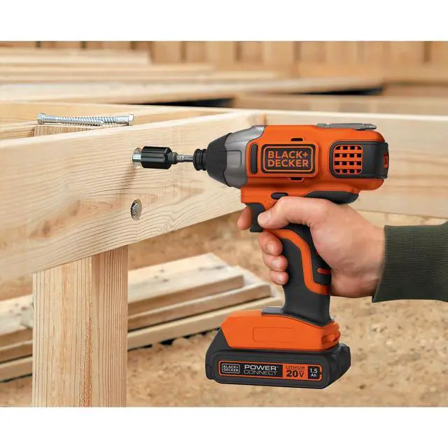 Alt view image 6 of 7 - 20V MAX* POWERCONNECT 1/4 in. Cordless Impact Driver Kit (BDCI20C)