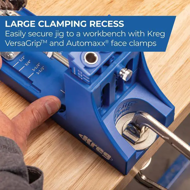 Alt view image 7 of 7 - K4 Pocket Hole Jig - Adjustable, Versatile Jig for Strong Joints - Create Perfect, Rock-Solid Joints - Easily Adjustable Drill Guides - For Materials 1/2" to 1 1/2" Thick