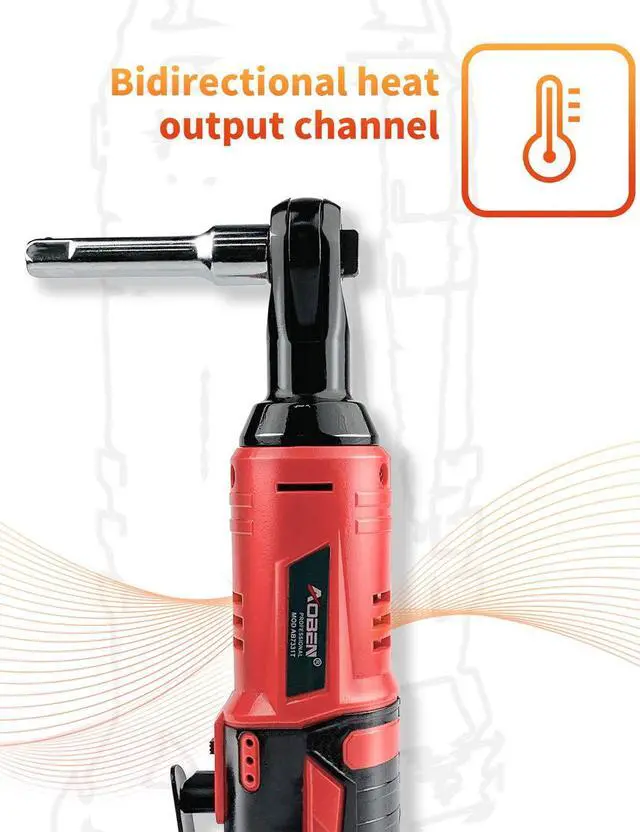 Alt view image 3 of 7 - Cordless Electric Ratchet Wrench Set, 3/8" 12V Power Ratchet Tool Kit With 2 Packs 2000mAh Lithium-Ion Battery And Charger