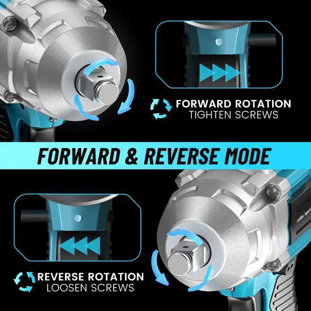 Alt view image 5 of 7 - Cordless Impact Wrench 1/2 inch, High Torque 479 Ft-lbs(650Nm) Brushless Impact Gun,2500RPM w/2x4.0 Battery, 6 Sockets,8 Drill Bits, High Torque Power Impact Driver for Car Home,WH700