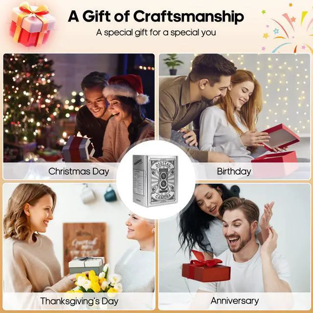 Alt view image 6 of 7 - CHUZHAO Mini Retro Digital Camera - Vintage TLR Style Point and Shoot Auto Focus Vlogging Camera, Compact & Portable, 16GB Card Included, Ideal for Beginners, Teens, and Adults