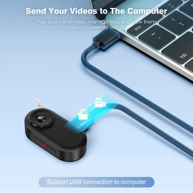 Alt view image 5 of 7 - 128GB Body Cameras with Audio and Video Recording: 1080P FHD Thumb Size Bodycam, Sports Action Body Camera, Wearable Pocket Camera Body Cam for Work, Travel, Fishing, Pet Walking, Outdoor