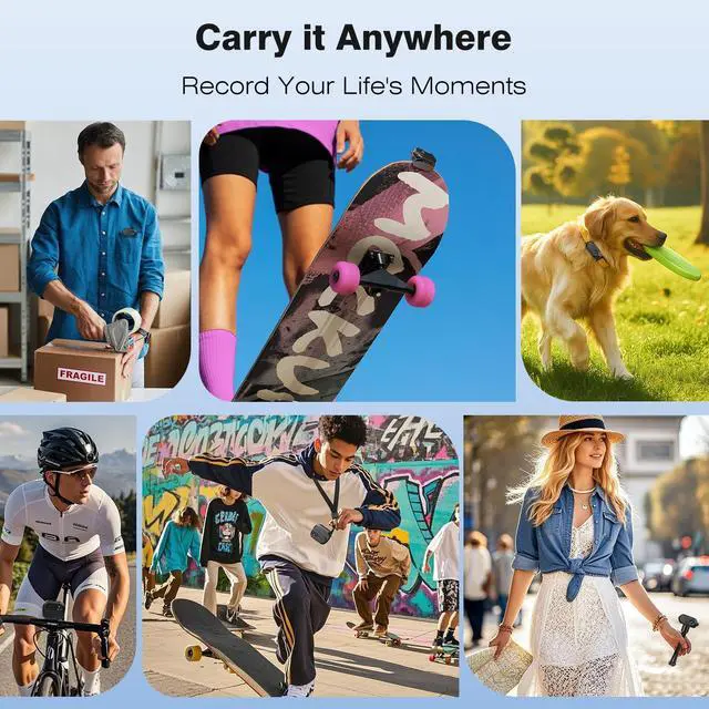 Alt view image 7 of 7 - 128GB Body Cameras with Audio and Video Recording: 1080P FHD Thumb Size Bodycam, Sports Action Body Camera, Wearable Pocket Camera Body Cam for Work, Travel, Fishing, Pet Walking, Outdoor