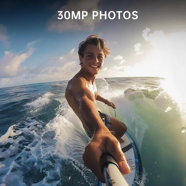 Alt view image 6 of 7 - ODDV 4K60FPS 30MP Action Camera with Front LCD and Touch Rear Screens, Underwater Camera with 5X Zoom, 132FT Waterproof Camera, EIS, WiFi Remote ControlBlack