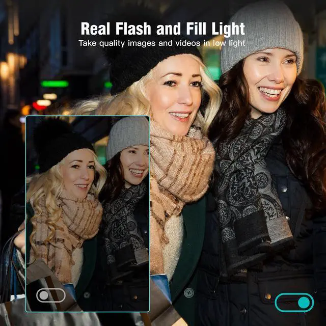 Alt view image 5 of 7 - Digital Camera, 4K Vlogging Camera with 64MP, Point and Shoot Digital Cameras with 18X Zoom, Anti-Shake, Mode Dial, 32GB SD Card, Card Reader, Charger, Compact Small Cameras, Off White