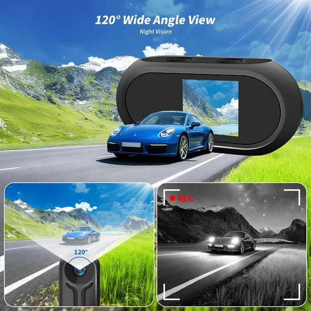 Alt view image 3 of 7 - 1080P Sports Action Camera with 64GB Card, Mini Body Camera Wearable Action Body Cam, Portable Recorder with Magnetic Back Clip