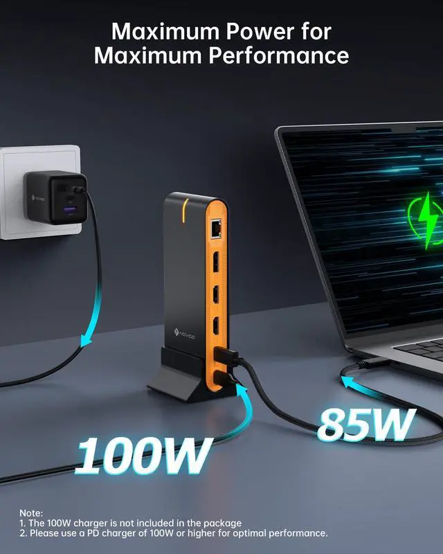 Alt view image 7 of 7 - 15 in 1 Laptop Docking Station Dual Monitor, 8K DP & Dual 4K HDMI | Triple Display 8K@30Hz DP, Dual 4K@60Hz HDMI, 10Gbps USB-A/C, SD/TF, 1Gbps Ethernet, USB C Hub for MacBook, Windows Laptops