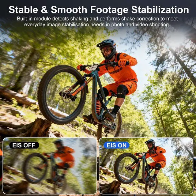 Alt view image 4 of 7 - M40TR 5K WiFi Action Camera with Front LCD & Touch Screen,EIS 100FT Waterproof Underwater Camera 170°Ultra Wide Angle 5X Zoom Sports Camera with 2.4G 15M Remote Control 32GB Card Accessories