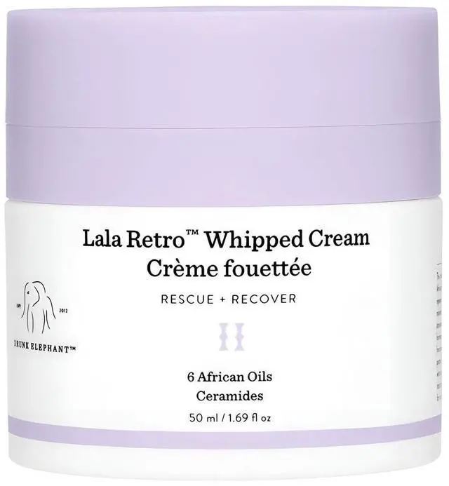 Main image of Drunk Elephant Lala Retro Whipped Cream - Ceramide Moisturizer - Clean Clinical Skincare - Cruelty-Free - Dermatologist-Tested - Free of Essential Oils, Silicones, and Fragrance
