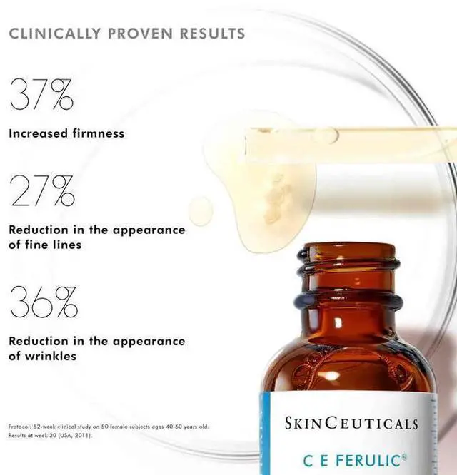 Alt view image 7 of 7 - Skin Ceuticals C E Ferulic with 15% L-Ascorbic Acid Vitamin C Serum for Anti-Aging, Firming, and Brightening 1.01 fl oz / 30 ml