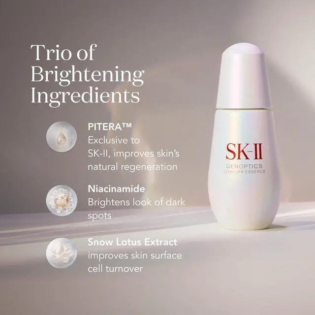 Alt view image 4 of 7 - SK-II GenOptics Essence Brightening Serum (1.7 oz) - Radiance Boosting Face Serum to Target Sun Spots, Dullness & Uneven Texture - Improves Natural Regeneration for Youthful Skin