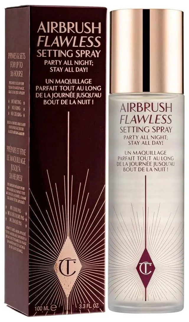 Alt view image 7 of 7 - Charlotte Tilbury Airbrush Flawless Setting Spary 100ml- Gift Set Essential - Ultra-Fine Mist to Prime & Set Makeup - Perfect for Pairing with Other Skincare & Makeup Favorites