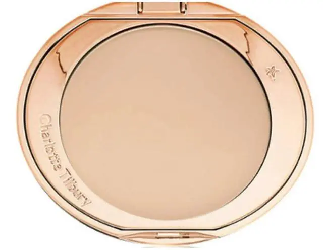 Main image of Charlotte Tilbury Airbrush Flawless Finish Setting Powder in 2 Medium.Pore-Blurring Pressed Powder for Face Makeup to Minimize Shine with a Soft-Focus Finish