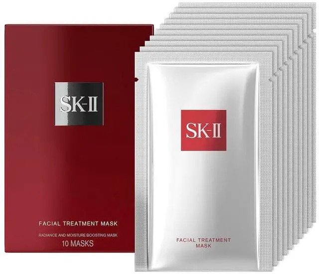 Main image of SKII Facial Treatment Mask 10pcs - Brightening Face Mask Sheets to Help Improve Tone, Texture & Radiance - Anti-Aging Treatment for Replenished Moisture & Visibly Healthier Skin