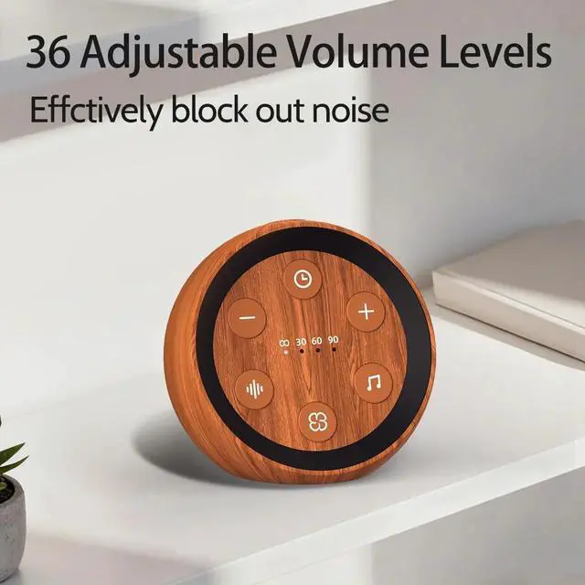 Alt view image 3 of 4 - Portable White Noise Machine Sound Machine Fan Sounds Sleep Machine with 32 Calming Sounds 36 Volume Levels Brown Noise for Baby Kid Adult with Memory Function 4 Timer for Travel Office Privacy