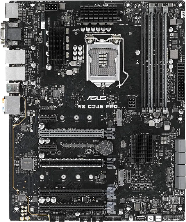 Refurbished: ASUS WS C246 PRO LGA 1151 Intel C246 DDR4 ATX Motherboard ...