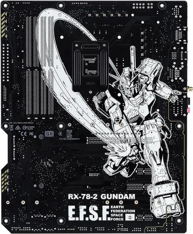 Alt view image 5 of 6 - ASUS Z590 WIFI GUNDAM EDITION LGA 1200 ATX Intel Motherboard