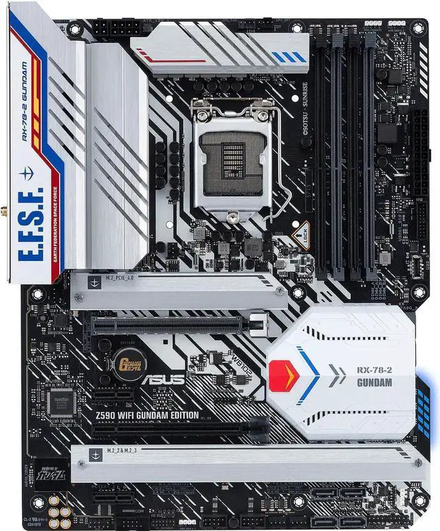 Main image of ASUS Z590 WIFI GUNDAM EDITION LGA 1200 ATX Intel Motherboard