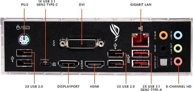Alt view image 5 of 5 - ASUS ROG STRIX B360-F GAMING LGA1151 (300 Series) DDR4 DP HDMI DVI M.2 ATX Motherboard