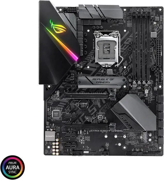 Alt view image 3 of 5 - ASUS ROG STRIX B360-F GAMING LGA1151 (300 Series) DDR4 DP HDMI DVI M.2 ATX Motherboard