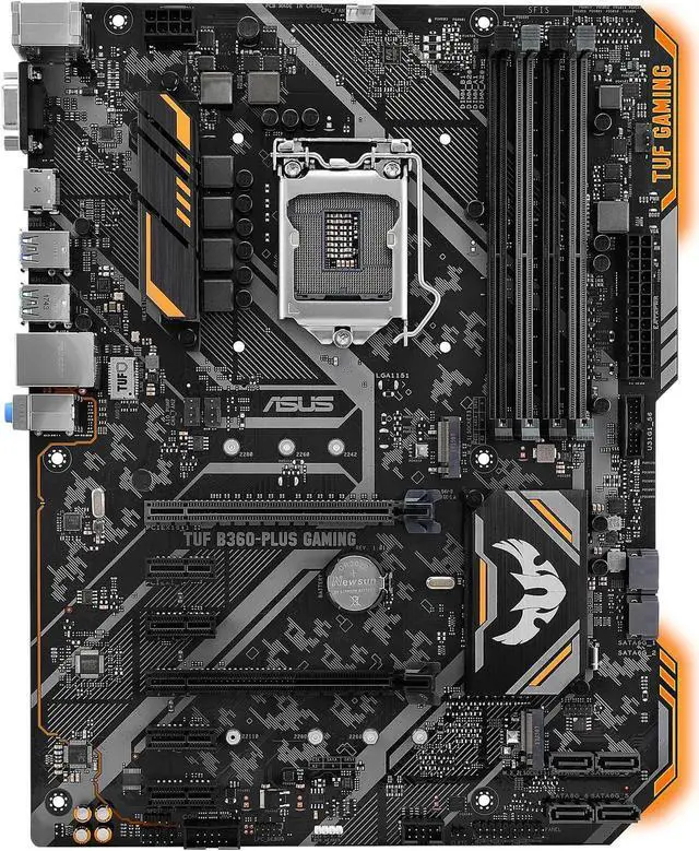 Alt view image 3 of 4 - ASUS TUF B360-Plus Gaming LGA 1151 (300 Series) ATX Motherboard